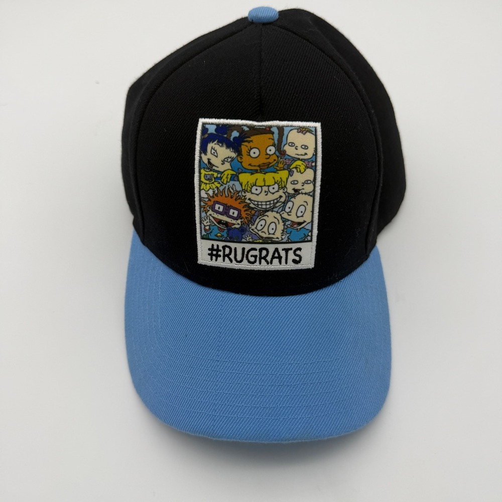 Nickelodeon Rugrats Snapback Hat Black Blue 90s Cartoon Baseball Cap Adjustable